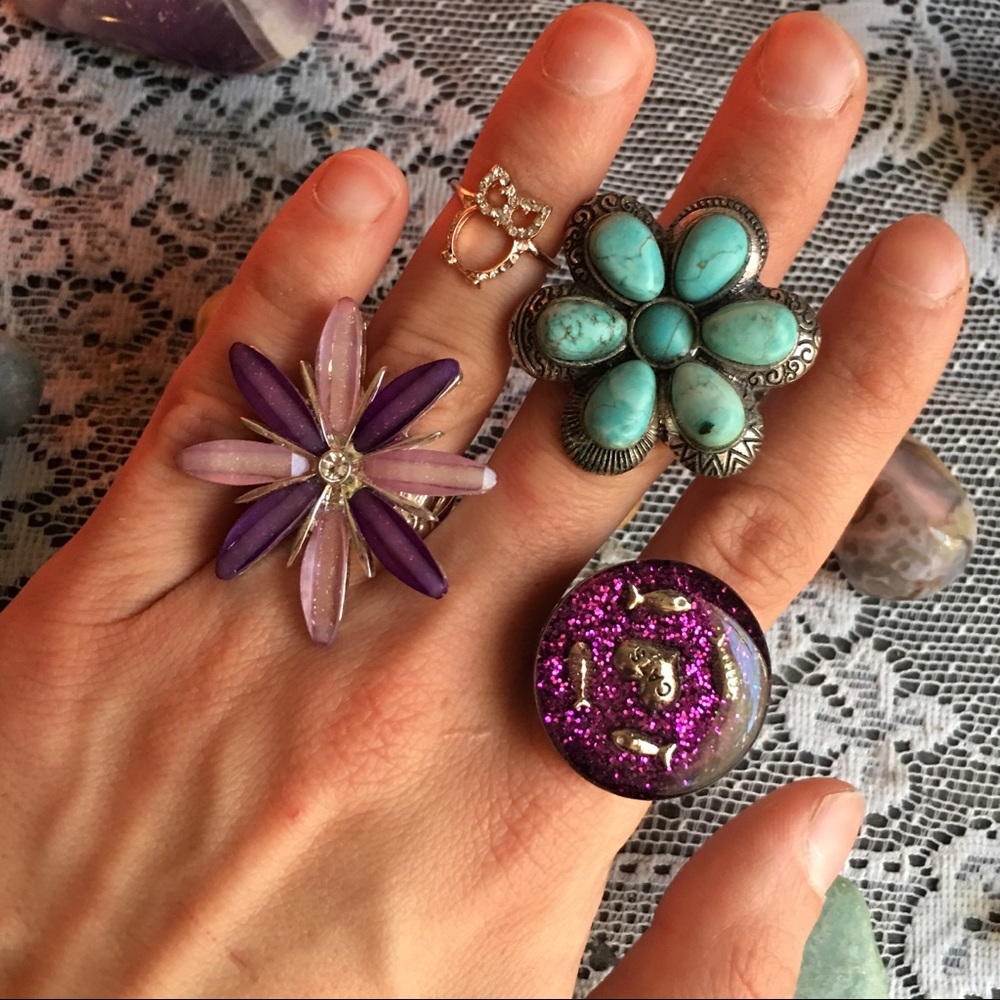funky adjustable rings